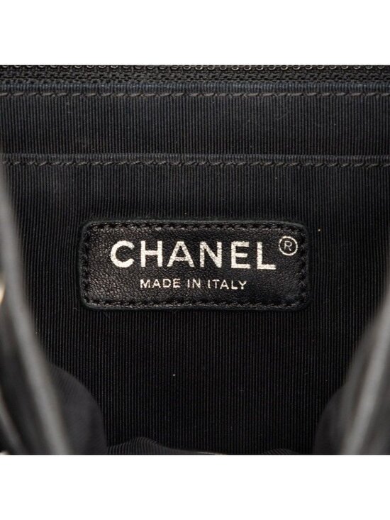 Chanel Quilted CC Logo Backpack Black Lambskin main image 6